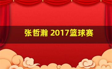 张哲瀚 2017篮球赛